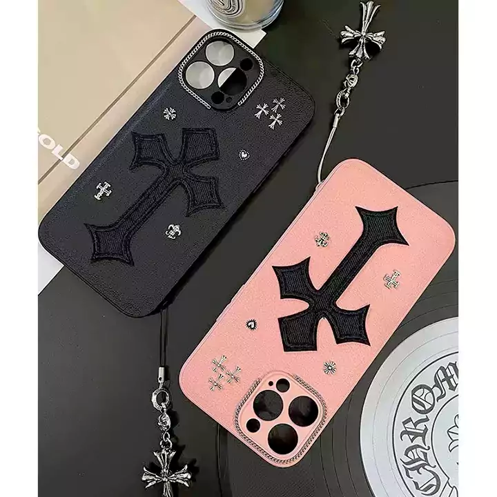 chrome hearts クロームハーツ スマホケース ケース iphone アイフォン 16 plus 16 15 15 plus 14 plus 14 13 レザー 高级 韓国 メンズ 高校生 耐衝撃 芸能人 大人 海外 人気 最新 個性的 